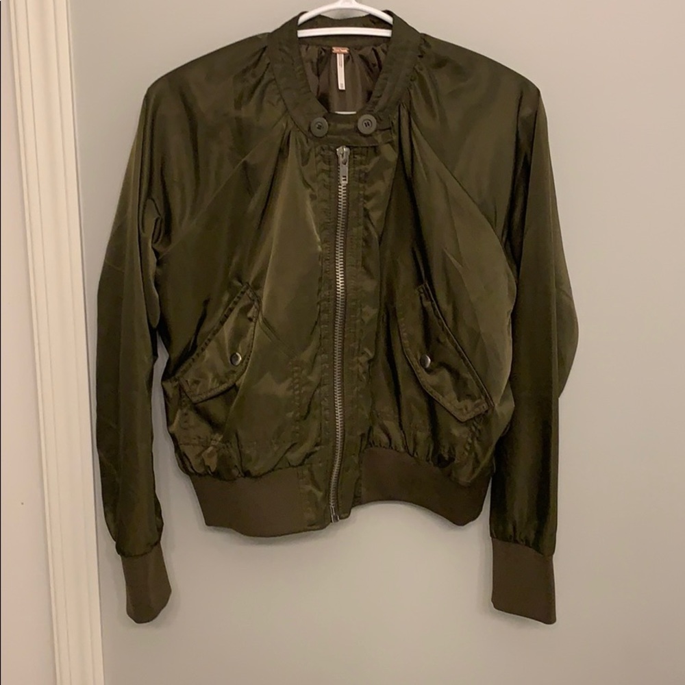 Free people women’s army green jacket